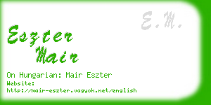 eszter mair business card